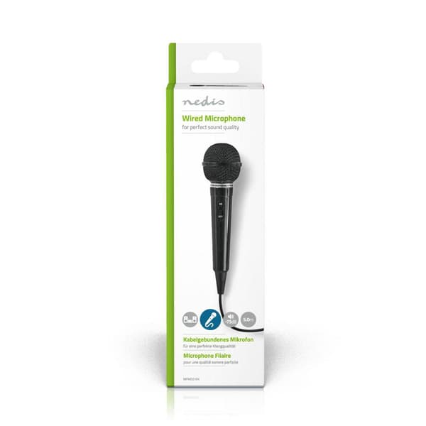 Dynamisk mikrofon med ledning og 6,35 mm kabel - 600 Ohm, 80 Hz-12 kHz