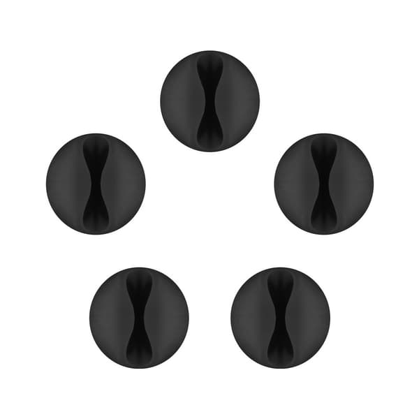 Goobay Kabelhållare Svart 5-pack