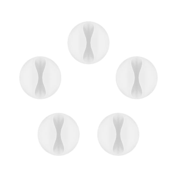 Goobay Kabelhållare Vit 5-pack