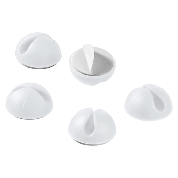 Goobay Kabelhållare Vit 5-pack