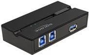 Delock - USB-switch för att dela kringutrustning - 2 x USB 3.1 Gen 1 - väggmonterbar, ytmonterbar (11495)
