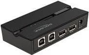 Delock - USB-switch til deling af eksterne enheder - 2 x USB2.0 - vægmonterbar, overflademonterbar (11492)