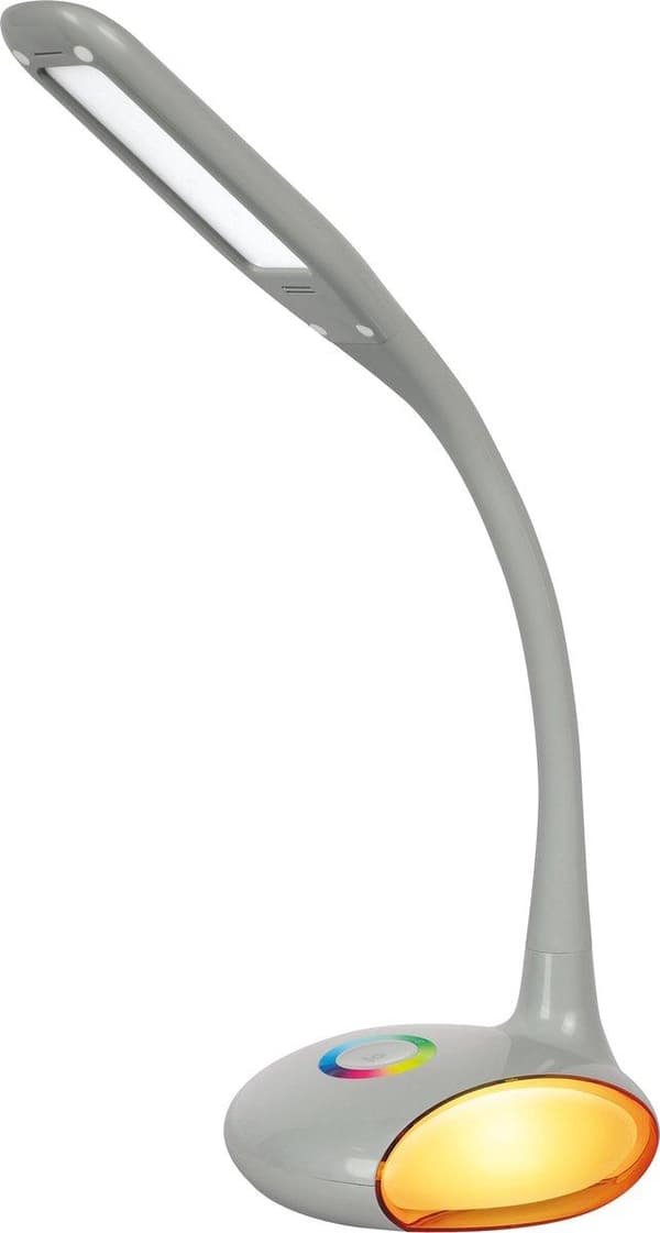 Activejet LED skrivebordslampe VENUS GRÅ med RGB-sokkel