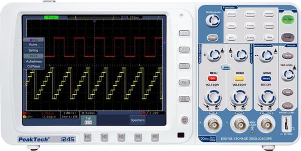 Peaktech 1245 oscilloskop - 100 MHz - 2 kanal - 1 GSa/s