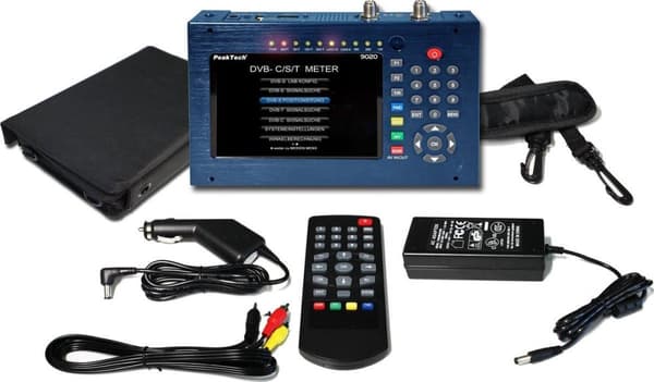 Peaktech 9020A DVB C/S2/T2 måler med 7" Display-H.265 Codec-Wi-Fi