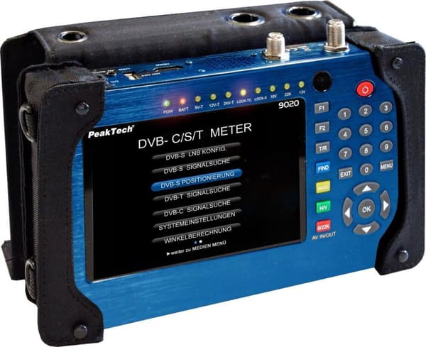 Peaktech 9020A DVB C/S2/T2 måler med 7" Display-H.265 Codec-Wi-Fi