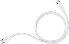 PEDEA snabbladdnings- och datakabel USB-C/USB-C, vit (1 meter) (60040120)