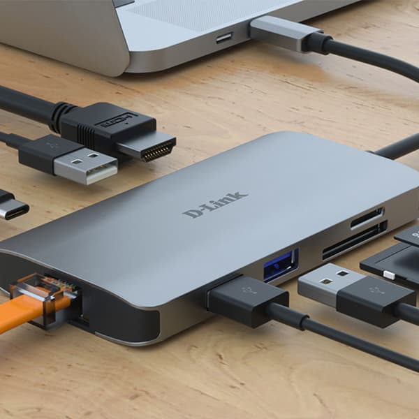 USB-hubb C D-Link DUB-M810 Silver - Praktisk och effektiv USB-hubb för enkel anslutning.
