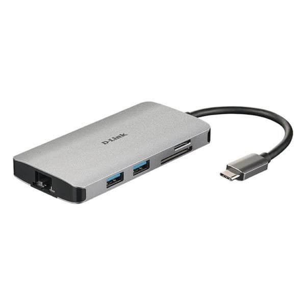 USB-hubb C D-Link DUB-M810 Silver - Praktisk och effektiv USB-hubb för enkel anslutning.