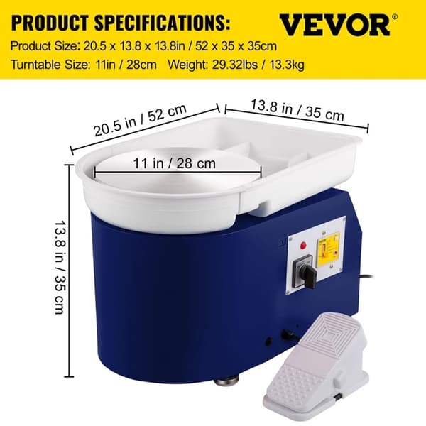 Keramikskiva maskin, 350W, fotpedal kontroll
