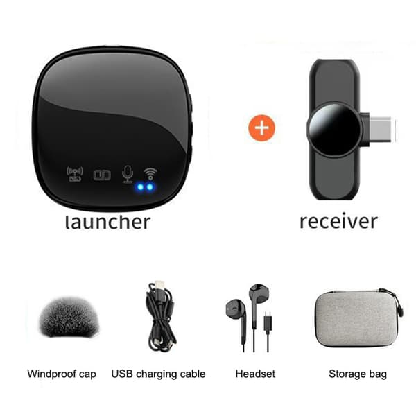 Trådlös Mikrofon med mottagare USB-C