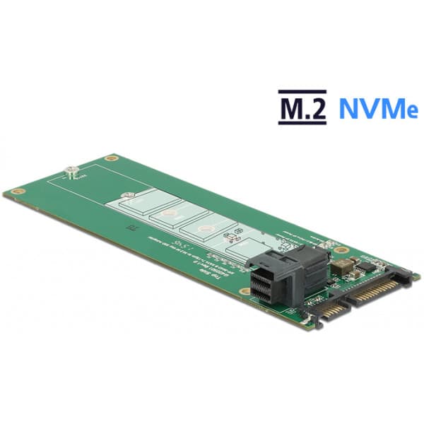 DeLOCK M.2 SATA SATA 22pin tai SFF-8643 NVMe - 67-pin M.2 NVMe -adapteri