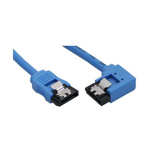 InLine afrundet SATA-kabel med L-tilslutning (højre), 0,3m