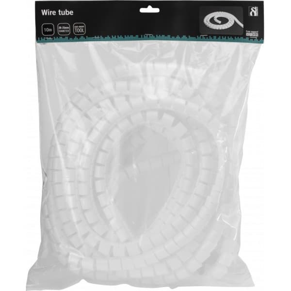 DELTACO - kabelomvikling, 25mm diameter, 10m, hvid