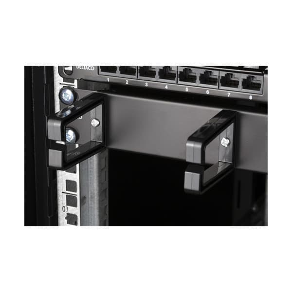 DELTACO kabelopsamler 1U, 19", 5 holdere