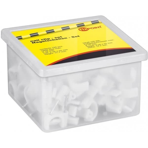Goobay kabelholdere, 5mm, 100stk