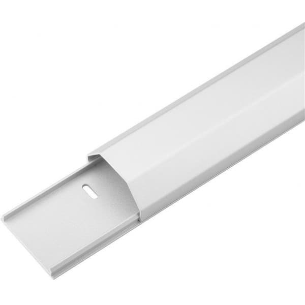 Goobay 50 mm -aluminium kabelkanal, 1,1 m, hvid