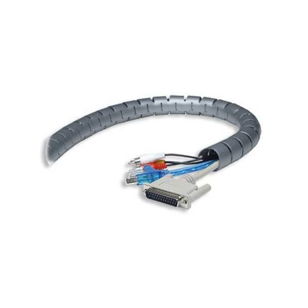 Spiral Wrap kabel ombrydning, 10 m lang, 15 mm diameter, sort
