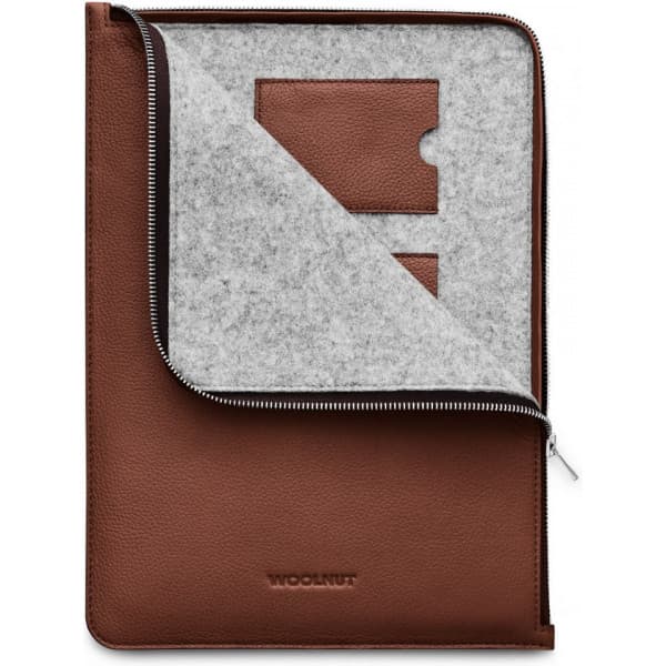 Woolnut Leather Folio -suojatasku 13/14" MacBook, konjakki
