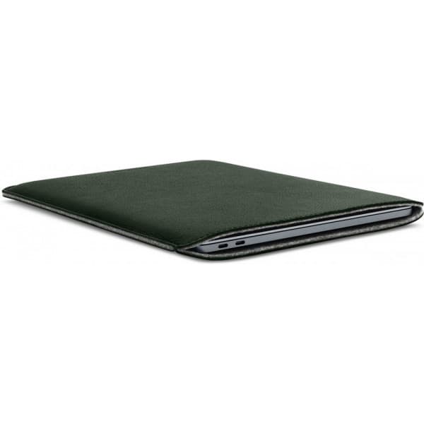 Woolnut Leather Sleeve -suojatasku 13" MacBook Pro & Air, vihreä