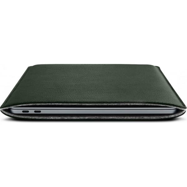 Woolnut Leather Sleeve -suojatasku 13" MacBook Pro & Air, vihreä