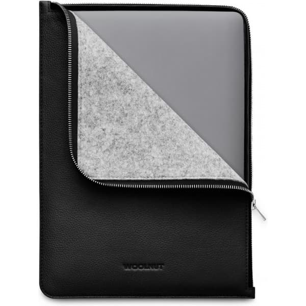 Woolnut Læder Folio-beskyttelse til 13/14" MacBook, sort