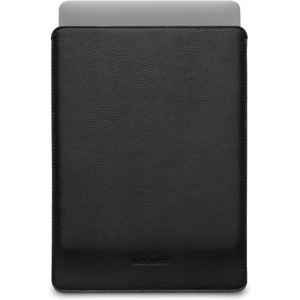 Woolnut Leather Sleeve -suojatasku 14" MacBook Pro, musta