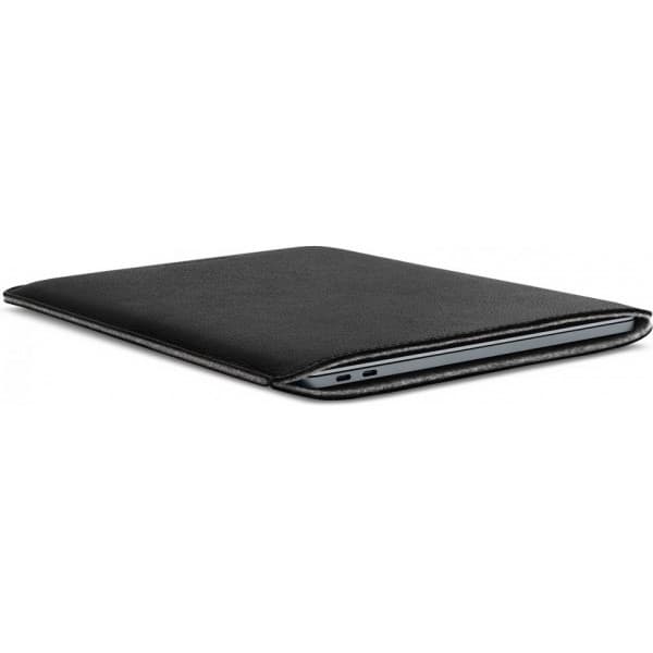Woolnut Leather Sleeve -skyddsfodral för 13-tums MacBook Pro & Air, svart