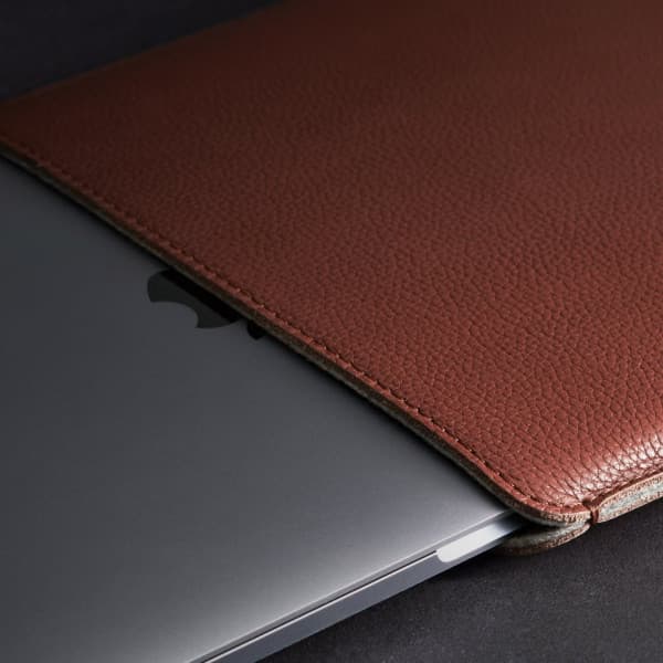 Woolnut lædertaske - beskyttelsesetui til 13" MacBook Pro & Air, cognac
