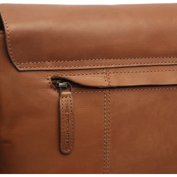 The Chesterfield Brand Toledo - axelväska för bärbar dator på 15,4 tum, konjak