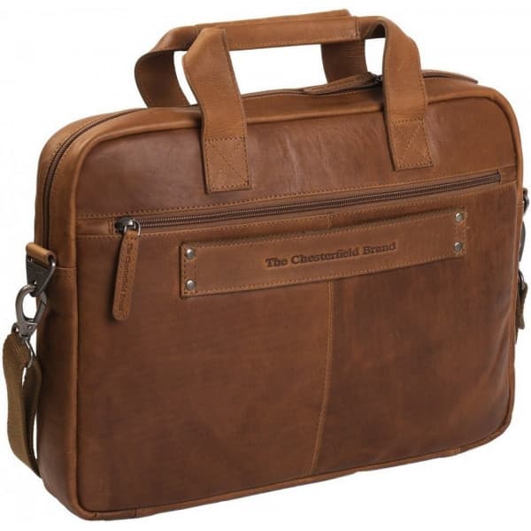 The Chesterfield Brand Calvi -tietokonelaukku 15,6" kannettavalle tietokoneelle, konjakki