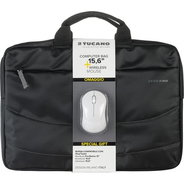 Tucano Borsa Idea 15,6" -datorväska + mus, svart