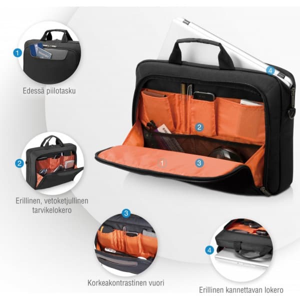 Everki Advance 16" -datorväska, svart