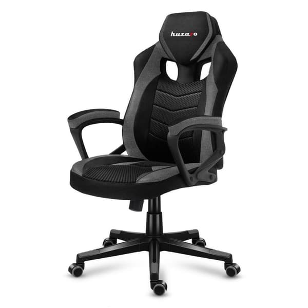 Huzaro FORCE 2.5 Spelstol - Svart Grå, Bekväm och Stilren Spelstol för Gaming och Arbete Hemma