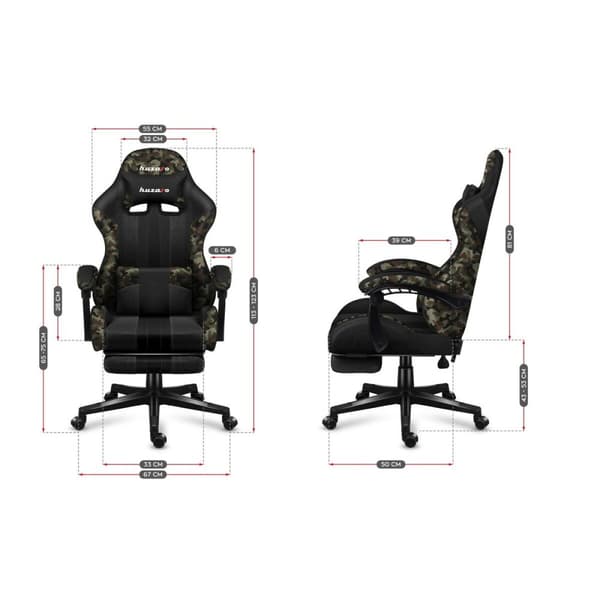 Spelstol Huzaro HZ-Force 4.7 Camo Svart - Bekväm gamingstol i svart kamouflage, HZ-Force 4.7 från Huzaro. Uppgradera din spelupplevelse!
