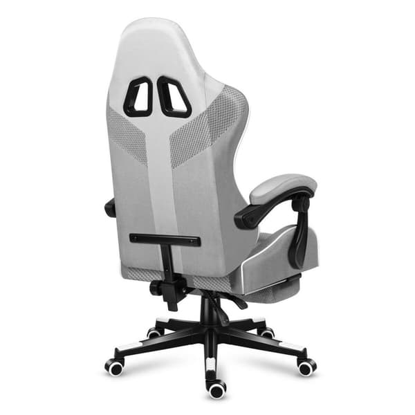 Huzaro HZ-Force 4.7 Hvid Grå Mesh Gaming Stol - Komfortabel og stilfuld stol til gaming i hvidt og gråt. Opgrader din spiloplevelse i dag!