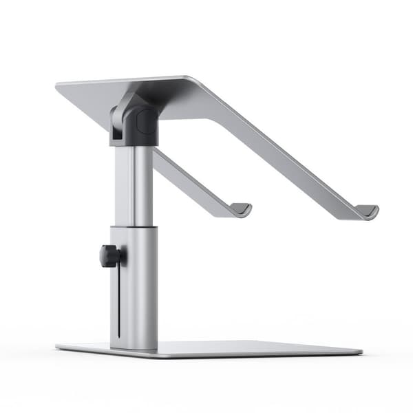 Laptopstativ 11"-17,3", justerbar højde, aluminium, sølv