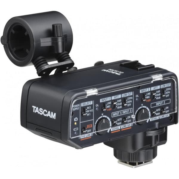 Tascam CA-XLR2d-C -XLR-mikrofonisovitin, Canon Kit