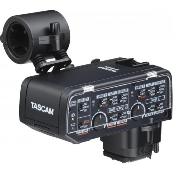 Tascam CA-XLR2d-C -XLR-mikrofonisovitin, Canon Kit