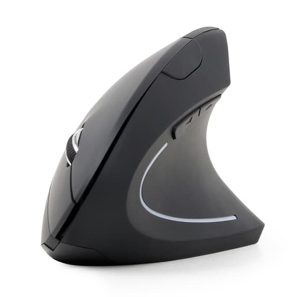 Ergonomisk Optisk Mus - Trådløs med 6 knapper Sort