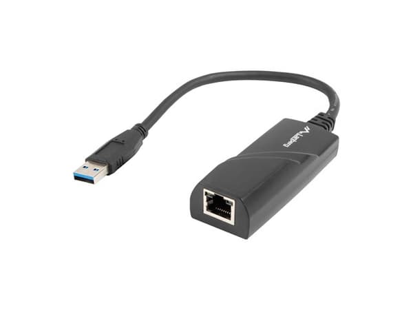 Lanberg NC-1000-01 netværkskort (USB 3.0; 1x 10/100/1000 Mbps) Sort