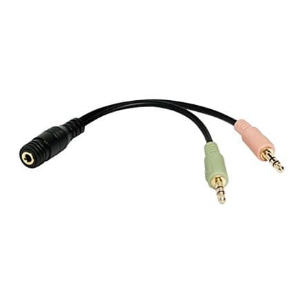 Logilink | Audiosovitin | Nainen | Minipuhelimen stereot 3,5 mm | Minipuhelin 3,5 mm 4-napainen | Musta | 0,15 m