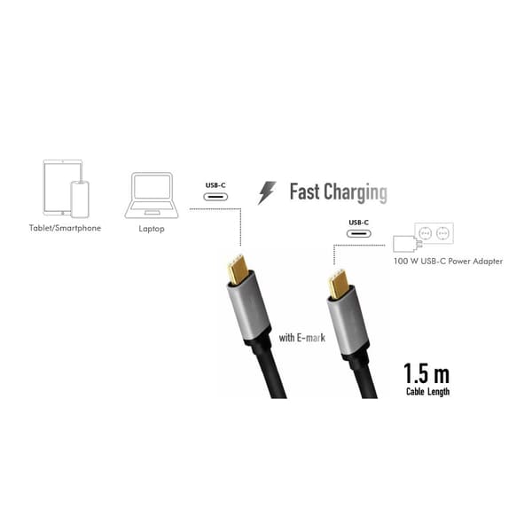 Logilink | USB-C-kabel | Man | 24-stifts USB-C | Man | Svart | 24-stifts USB-C | 1,5 m