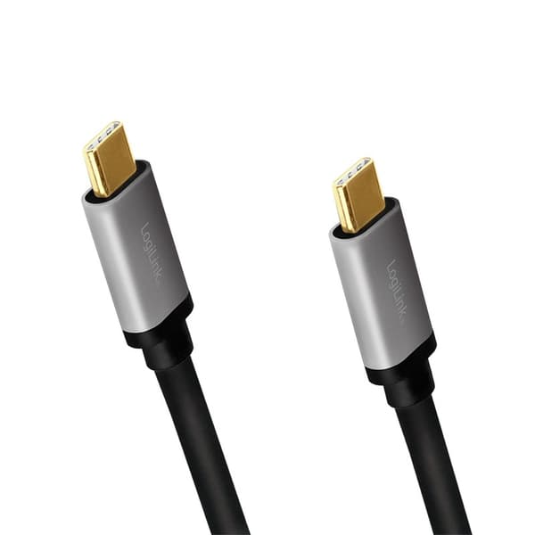 Logilink | USB-C-kabel | Man | 24-stifts USB-C | Man | Svart | 24-stifts USB-C | 1,5 m