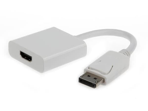 Gembird videoadapter | 19 ben HDMI Type A | Kvinde | 20-pin DisplayPort | Mand | hvid