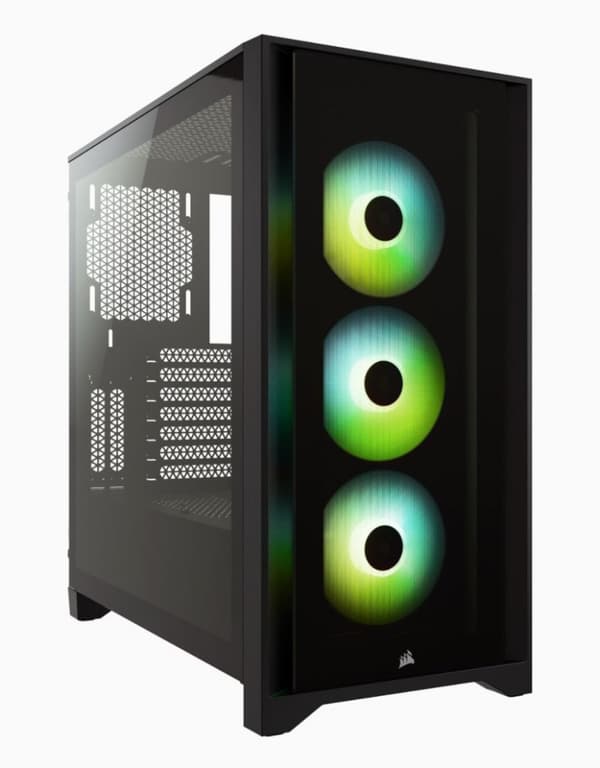 Corsair | Mid-Tower ATX-taske i hærdet glas | iCUE 4000X RGB | Sidevindue | Mid-Tower | Sort | Strømforsyning inkluderet Nej | ATX Sort