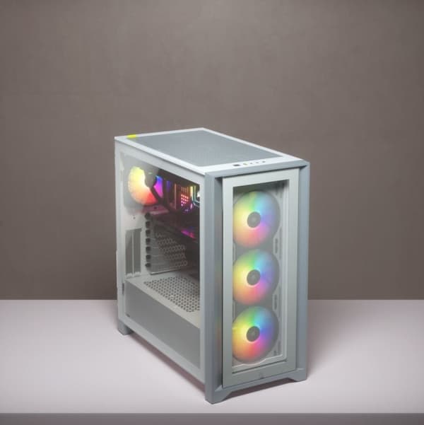 Corsair | Mid-Tower ATX-fodral i härdat glas | iCUE 4000X RGB | Sidofönster | Mid-Tower | Vit | Strömförsörjning ingår Nej | ATX