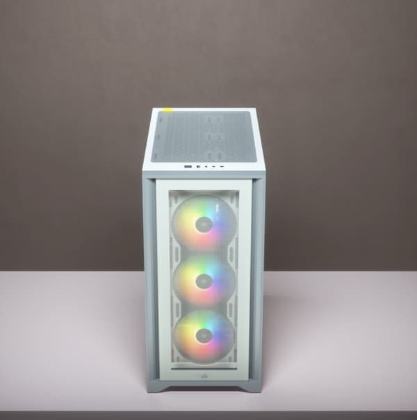 Corsair | Mid-Tower ATX-fodral i härdat glas | iCUE 4000X RGB | Sidofönster | Mid-Tower | Vit | Strömförsörjning ingår Nej | ATX