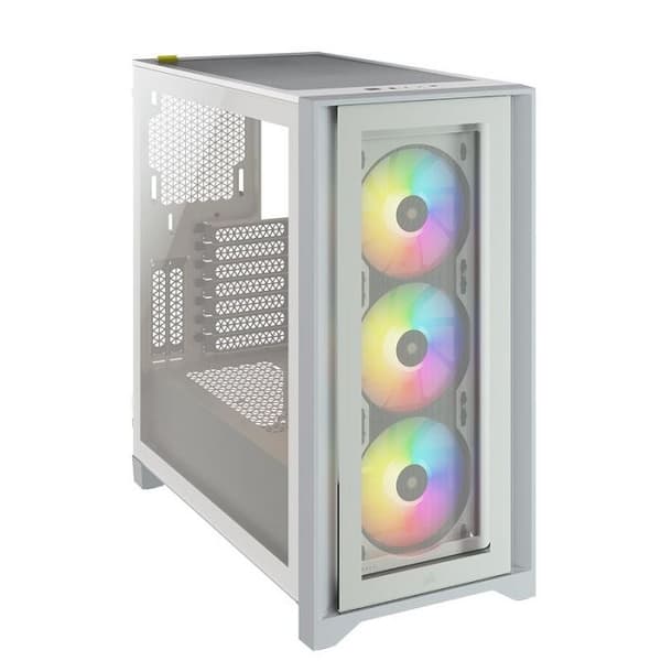 Corsair | Mid-Tower ATX-taske i hærdet glas | iCUE 4000X RGB | Sidevindue | Mid-Tower | Hvid | Strømforsyning inkluderet Nej | ATX Hvid