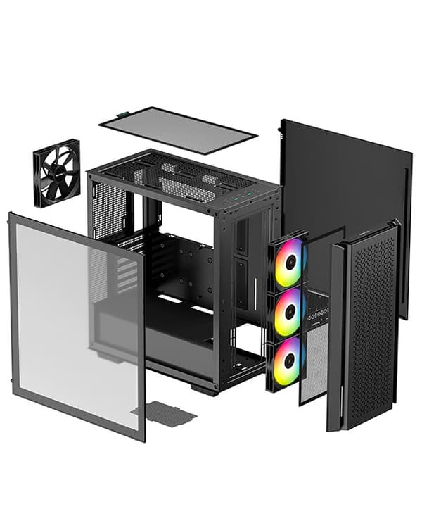 Deepcool | MIDTE TÅRN CASE | CG540 | Sidevindue | Sort | Mid-Tower | Strømforsyning inkluderet Nej | ATX PS2